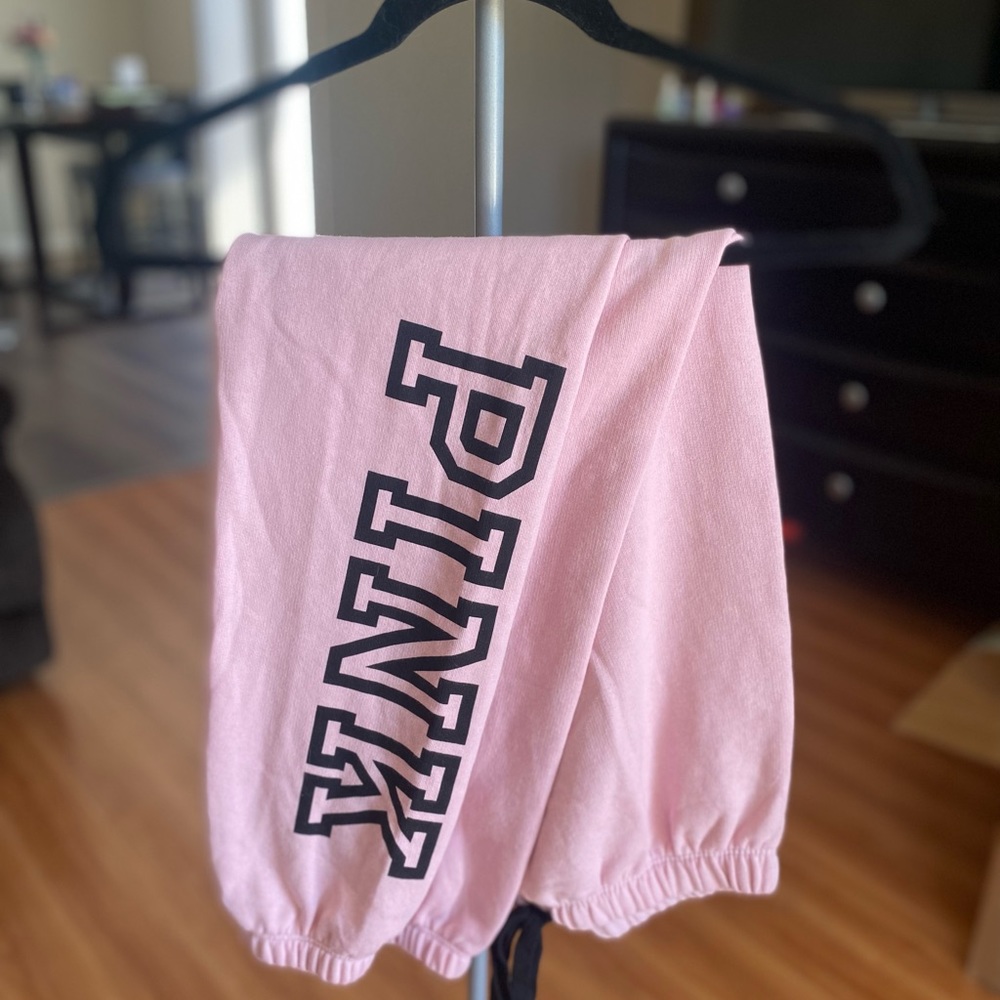 PINK light pink sweatpants brand new
